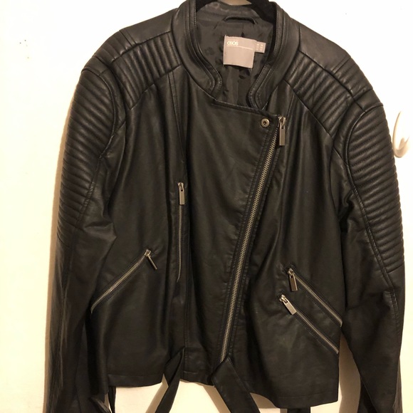 curve leather jacket